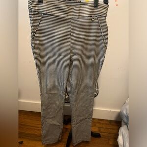Women’s Rafaella Houndstooth black and white stretch ankle pant